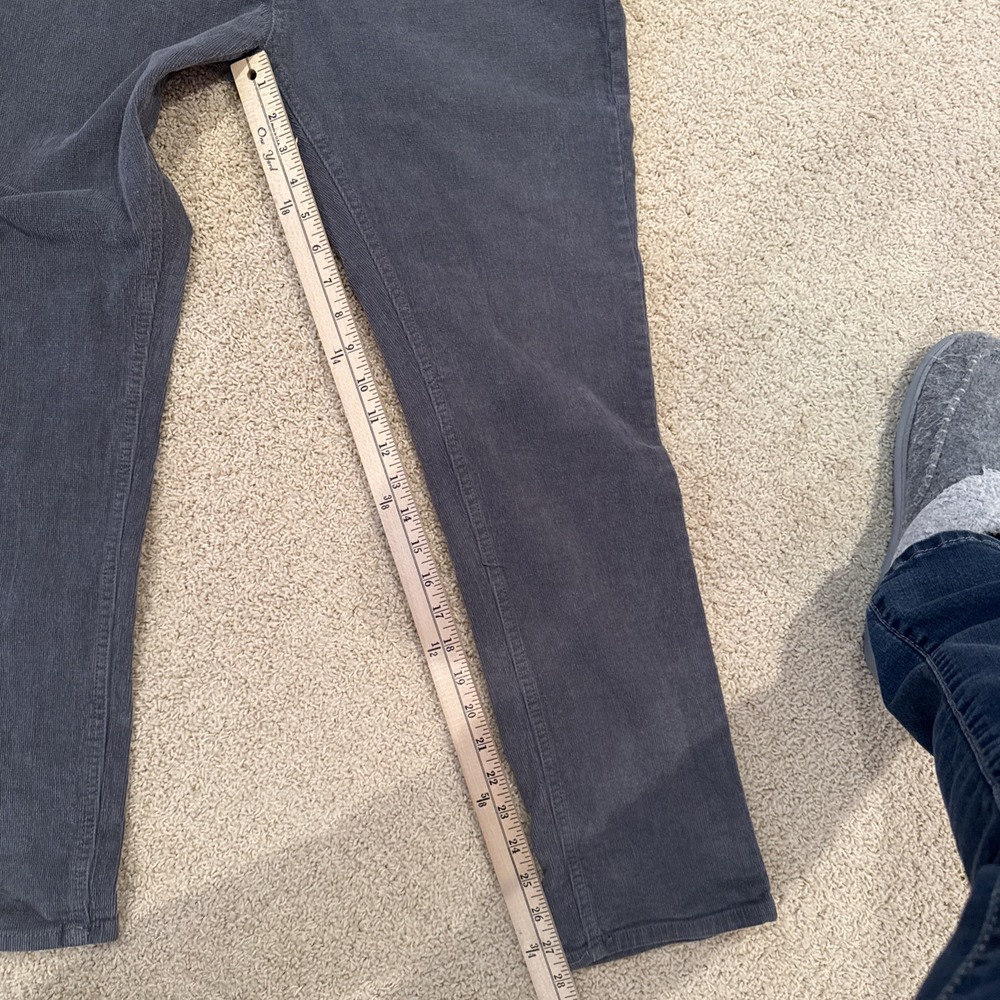 MEN'S TAILOR VINTAGE 36X28 SMART CORDUROY PANT GRAY CANAAN SLIM COMFORT *READ* - Picture 8 of 9